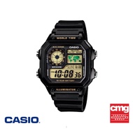 CASIO นาฬิกาข้อมือ CASIO รุ่น AE-1200WH-1BVDF วัสดุเรซิ่น สีดำ