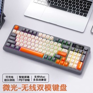 Miễn phí Wolf M96 bluetooth không dây Dual-Chế độ phím cơ PBT hiển thị Nga Bàn phím chơi game Bàn ph