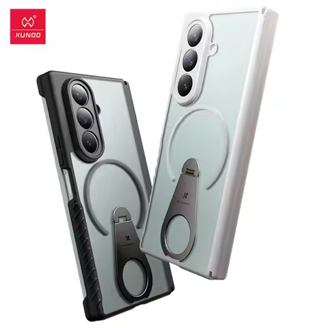 Xundd For Samsung Galaxy Z Fold 7 Magnetid Case with Invisible Ring Stand,Matte Surface Automatic Re