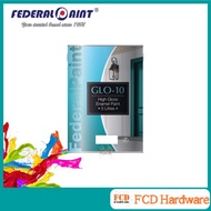 {5Liter} FEDERAL PAINT Glo-10 Gloss Finish Paint . Cat Minyak - Cat Kayu / Besi (915 White / 90B Bla