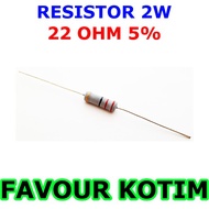 22 OHM 2 WATT 2 W 2W 5 PERCENT FVKOTIM RESISTOR