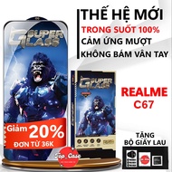 Premium tempered glass for Realme C67 full screen transparent. Screen protector| Top case