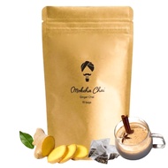 Ginger Chai Tea Bags - Rich Ginger Chai Blend - 15-Pack - Unsweetened - Assam CTC Tea Leaves - Easy