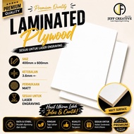 Laminated Plywood / Plywood Laser / White Matt / 400mm x 600mm / 3.6mm