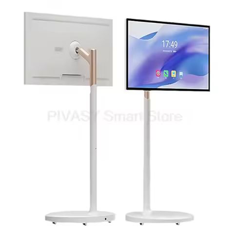 HD Smart TV Outdoor Live 23.8/27/32 inch Android System Touch Interact Screen with Mmoveable Stand f