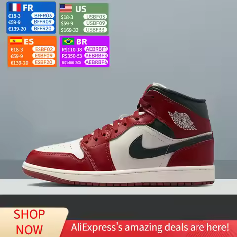 Nike Air Jordan 1 Mid Basketball Shoe Unisex - Classic Iconic Basketball Sneaker Comfortable and Ver