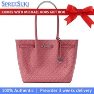 Michael Kors Handbag In Box Carson Large Signature Logo Tote Bag Hibiscus Pink 35R6S2ZT9V