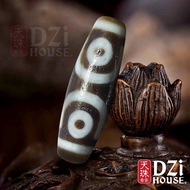 Three Eyed Dzi Bead 三眼天珠 (RJ1729)【Dzi House 天珠奇家】Antique Blessing Wealth Luck Necklace Old Tibetan K