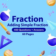 IGCSE Math: FRACTION- Adding Simple Fraction 450 Q+A | IGCSE Maths | Maths for Kids (PDF)