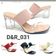 D&R_031 WOMEN'S SANDALS 5CM RUBBER STRAP JELLY COMBINATION WOMEN'S SANDALS Heels for Women Kasut Per