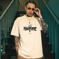 Cotton Plain Oversized T-Shirt Loose Fit Plain Streetwear [Spot goods] Summer new temperament Hong K