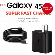 Super Fast 45W Fast Charger Head Kit and 1/1.5/2M Type C Charging Cable for Samsung S20/21/22 A70/71
