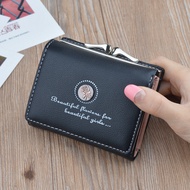 2024 Wallet Female Short Small Wallet Korean Version Student Small Coin Card Holder Fashion Folding Mini Wallet