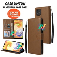 Flip Case SAMSUNG A04E Flip Dompet Casing HP Flip Wallet Leather Cover