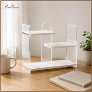 Baoblaze Space Saving Acrylic Desk Shelf Stable Base Multi Tier Desk Organizer for Women