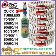 QUICK TIRE  PHOENIX TUBELESS By 14 For Aerox 100/80/14 110/80/14 110/70/14 120/70/14 130/70/14 140/7