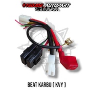 Kabel Aki Komplit Honda Beat Karbu KVY | Kabel Accu Set Positif Negatif + Soket Bendik Rumah Sekring
