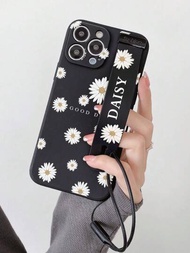 1入時尚花卉印花手環手機殼,帶支架功能,附帶手環,適用於蘋果、三星、小米紅米系列手機