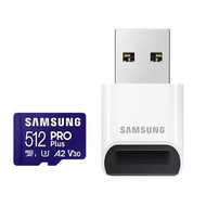 SAMSUNG PRO Plus 512G記憶卡-含讀卡機 MB-MD512SB
