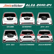 Sticker Kereta Alza, Perodua Alza, Sticker Belakang, Custom Sticker, Vinyl Cutting, Car Sticker.