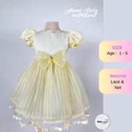 Aurelia Cream Gold Shortsleeves Party Dress (LTV-14309)