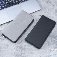 REFINEMENT Business Handbag, Zipper Large Capacity Men Long Wallet,  Canvas Multi-slot Coin Bag