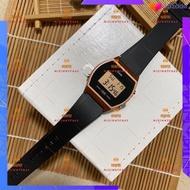 Cas AQ-230 Rose Gold BLACK Ladies Jam Tangan Wanita Perempuan Analog Digital Watch A168 D640 Viral V