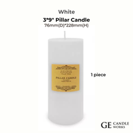 GE Candle Works Unscented 3" x 9" Pillar Candle *5 Color to choose*