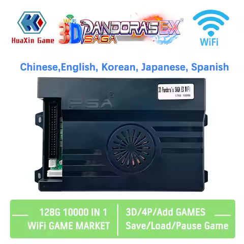 3D Pandora Saga Box, 5200, 8000, 10000 in 1, Wifi Market, 128G SD Card, Add 2D 3D Game, Supports Up 