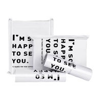 Original 50Pcs Mailing Post Bag White Thicken Express Packaging Bag Self Adhesive THANKS Printing Cl