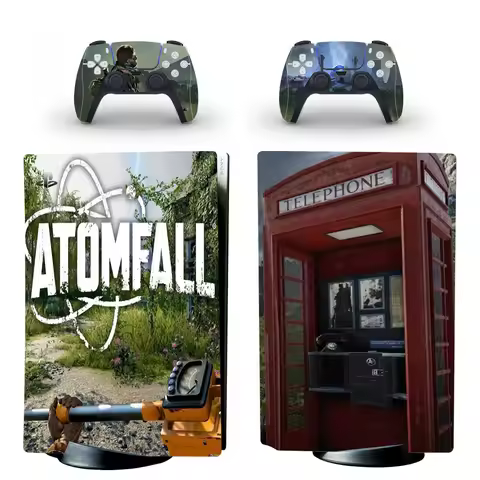 Game Atomfall PS5 Disc Skin Sticker Decal Cover for Console and 2 Controllers PS5 Disk Skin Vinyl