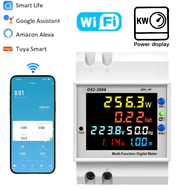 JIUJI 6-in-1 din rail AC monitor Tuya smart kWh meter D52-2066 220V 110V 380V built-in CT JIUJI 6 da