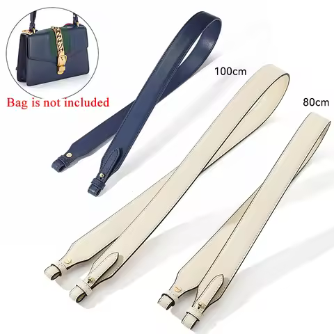 80&100cm High Quality Real Leather Bag Handle Shoulder Strap Replacement for Gucci Sylvie Handbag Ac