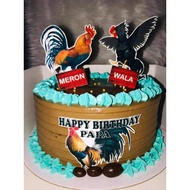 ❀◐✔Sabong/Rooster Cake Toppers