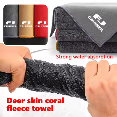 Car Wash Towel Microfiber Cleaning Absorbent Drying Cloth For Toyota FJ Cruiser FJ40 2007–2017 Legen