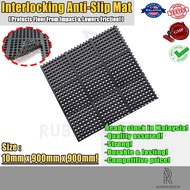 Interlocking Anti-Slip Rubber Mat, Anti fatigue mat Interlocking Kitchen Mat 8mm x 900mm x 900mm