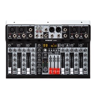 BOMGE มิกเซอร์ 4/6/8 ช่องสัญญาณ เอฟเฟกต์ Soundboard Mixer 99-Bit DSP DJ Reverb Audio Reverb Effect +
