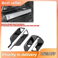 4PCS Inner Door Handle Bowl Frame Trim Stickers for - /GLA/EQA/EQB-Class X247 200 250 35AMG 2020-202