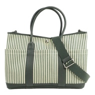 HERMES 帆布Garden Party Pocket 36手挽肩背兩用袋Vert Anglais/Vert Fo