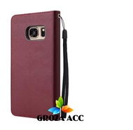 SARUNG BUKU FLIP UNTUK SAMSUNG S7 EDGE LEATHER CASE FLIP- WALLET CASE SAMSUNG S7 EDGE- CASING DOMPET