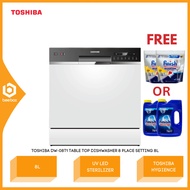 Toshiba Table Top Dishwasher 8 Place Setting 8L DW-08T1 / DW-08T3(S)-MY DW08T1 / DW08T3S  Pencuci Pi