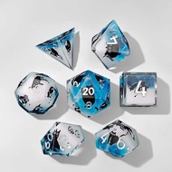 COC Running Group dice dice Medium dice Decal Cthulhu Resin DND dice 7-Piece Set rpg Sieve Game dice