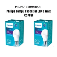 Philips Essential LED 3 Watt (2 Pcs)