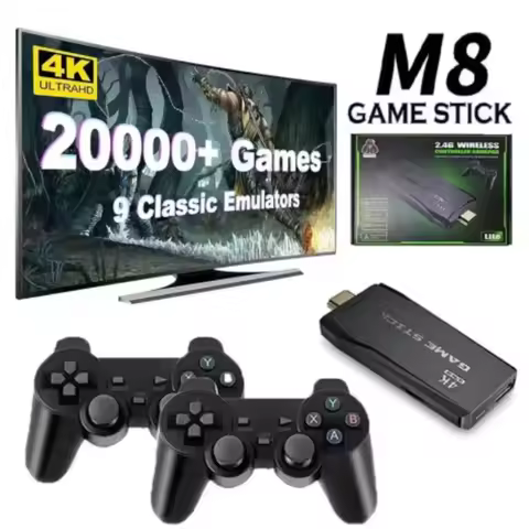 M8 game console 2.4G wireless double TV game console HDMI high definition PS arcade 20,000 games