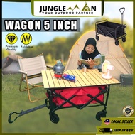 JUNGLEMAN Camping Troli Wagon Trolley Folding Wagon Camping with Table Top Foldable Beach Troli  5” 
