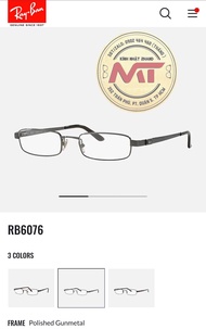 (KÍNH NHẬT 2HAND MT) Gọng kính 𝓡𝓪𝔂𝓑𝓪𝓷 ( RB6076 2553 ) POLISHED GUNMETAL
