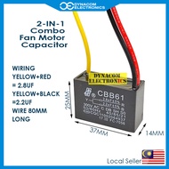 2.8UF+2.2UF 300VAC Fan Capacitor Fan Motor Combo Capacitor