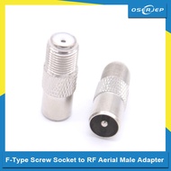 1/2/6PCS F Type Screw Connector Socket to RF Aerial Male Adapter RF Connectot MY TV Ariel Antenna Sl