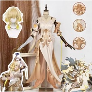 Game Honkai Star Rail Aglaea Cosplay Costume Golden Wig Uniform Women Girls Cosplay Outfit Full Set 