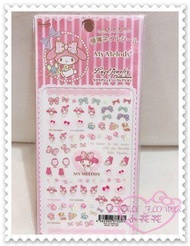 ♥小花花日本精品♥Hello Kitty 美樂蒂指甲貼蝴蝶結緞帶小花朵小老鼠松鼠鏡子玫瑰花日本限定 53111708